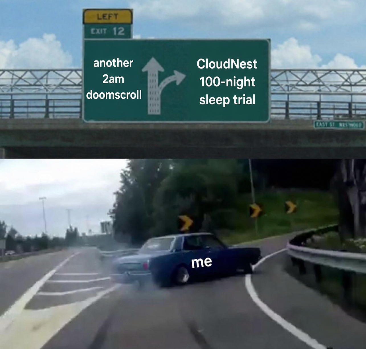 Left Exit 12 meme about promo code hunting