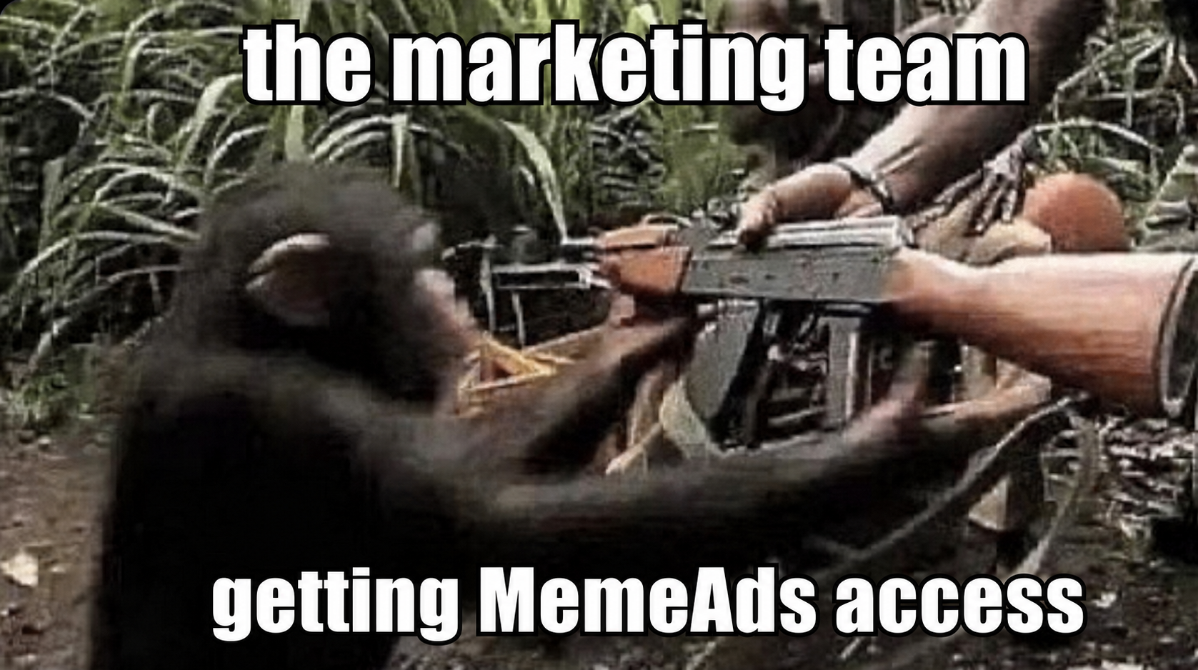 The marketing team getting MemeAds access